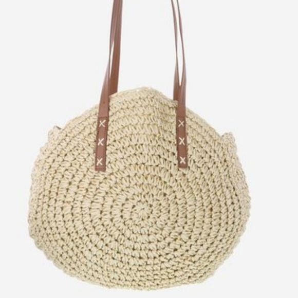 Handbags - FINAL PRICE DROP**Boho straw tote purse